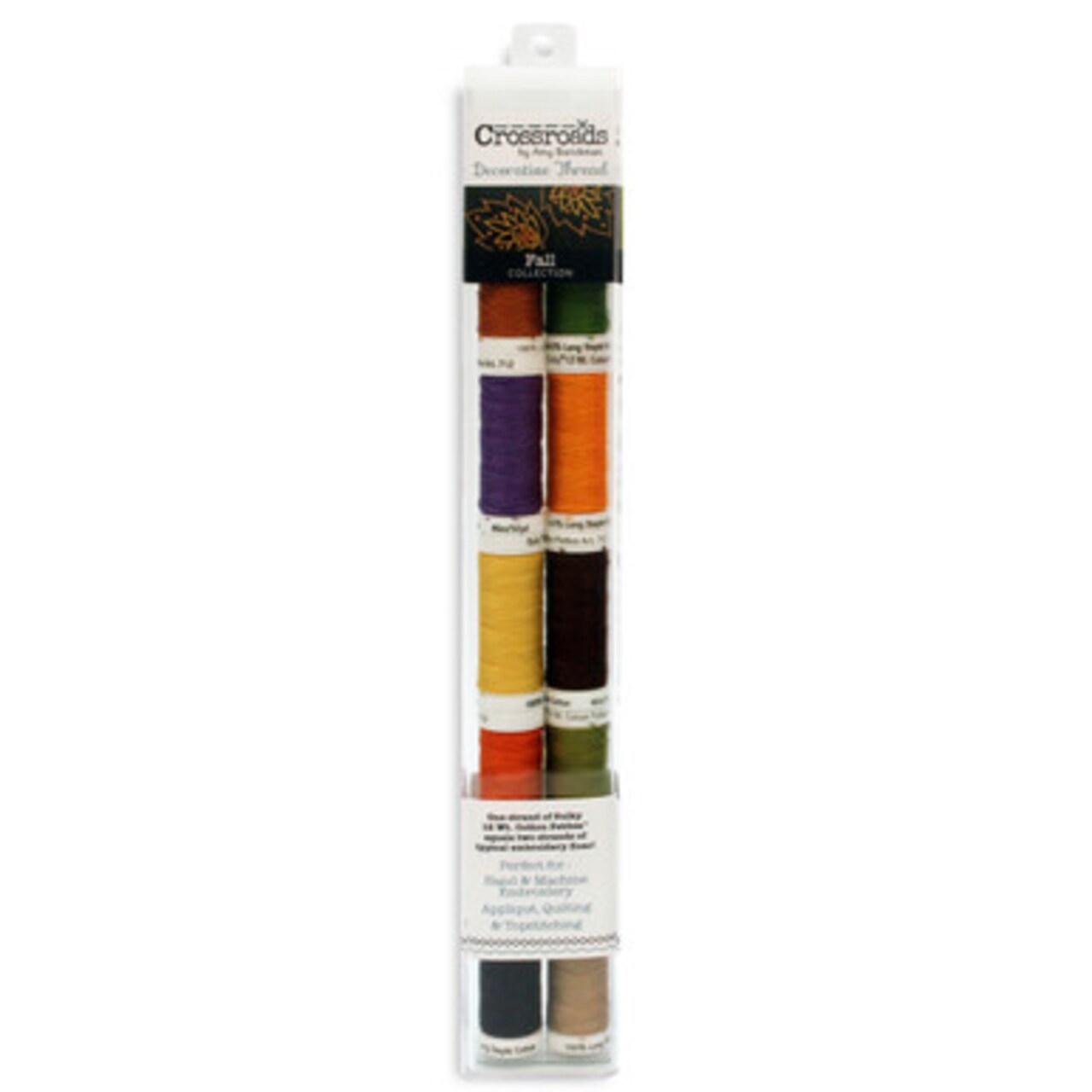 12 Wt. Cotton Petites Thread - Crossroads by Amy Barickman - Fall 10 Pk. Assortment - 50 yd. Spools